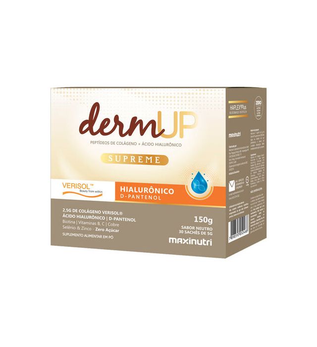 DermUp Supreme Maxinutri Sabor Neutro com 30 Sachês de 5g cada